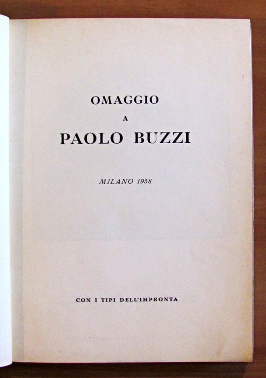 OMAGGIO A PAOLO BUZZI