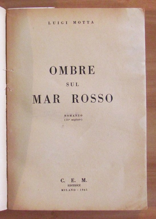 OMBRE SUL MAR ROSSO, 1945 - ill. D'AMATO