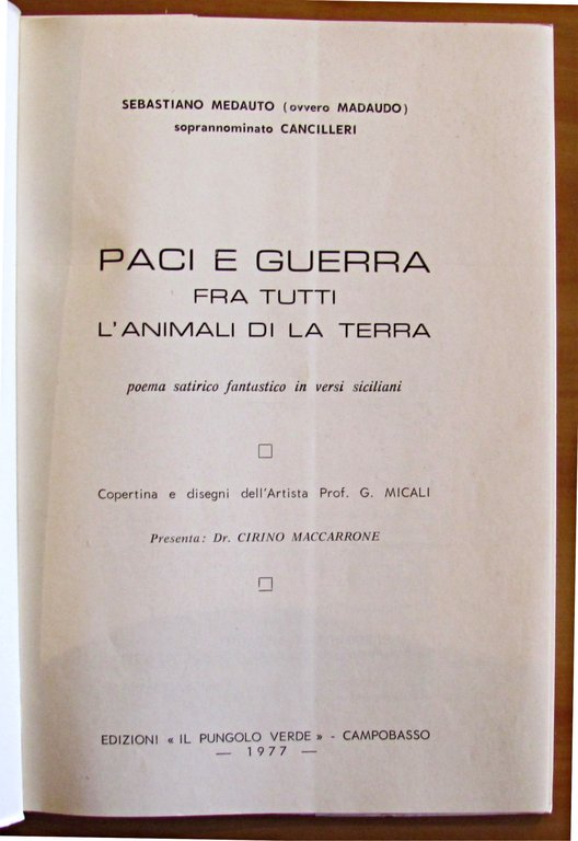 PACI E GUERRA FRA TUTTI L'ANIMALI DI LA TERRA - …