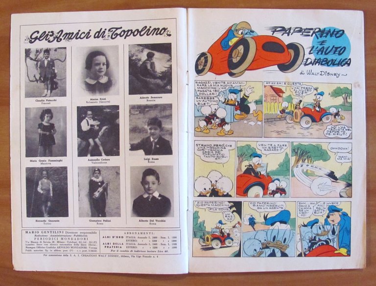 PAPERINO E LA MACCHINA DIABOLICA - Albo d'Oro N.2,1953
