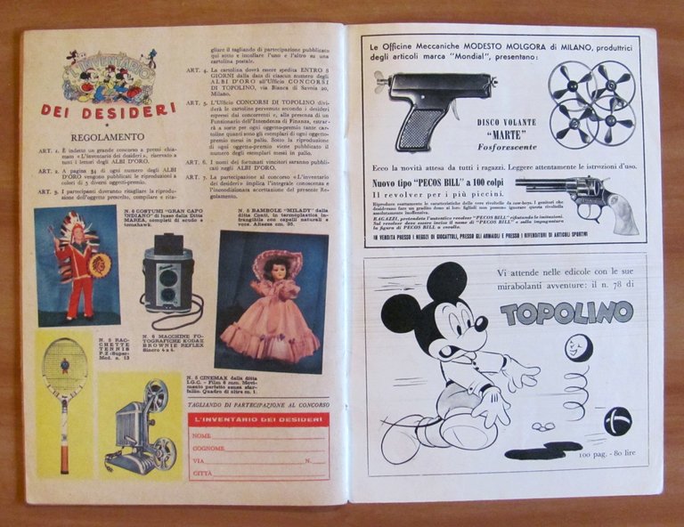 PAPERINO INTERPLANETARIO - Albo d'Oro N.48, 1953