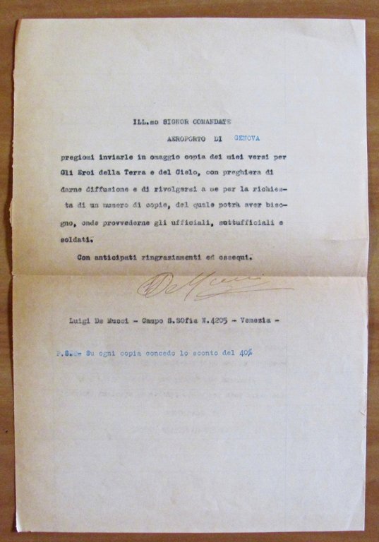 PER GLI EROI DELLA TERRA E DEL CIELO, 1930 con …