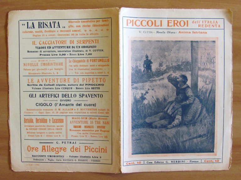 PICCOLI EROI dell'Italia Redenta - Novella Ottava ANIMA ISTRIANA, annii …