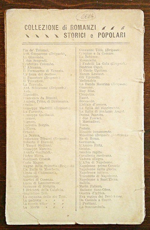 PINOCCHIETTO GIORNALISTA - Coll. Romanzi Storici e Popolari, 1911 ca.