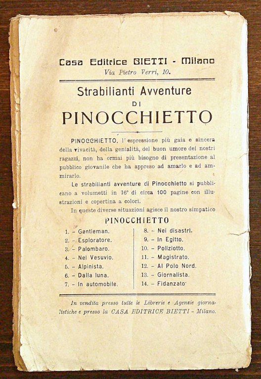 PINOCCHIETTO IN AUTOMOBILE, 1910 ca. - Strabilianti Avventure di Pinocchietto