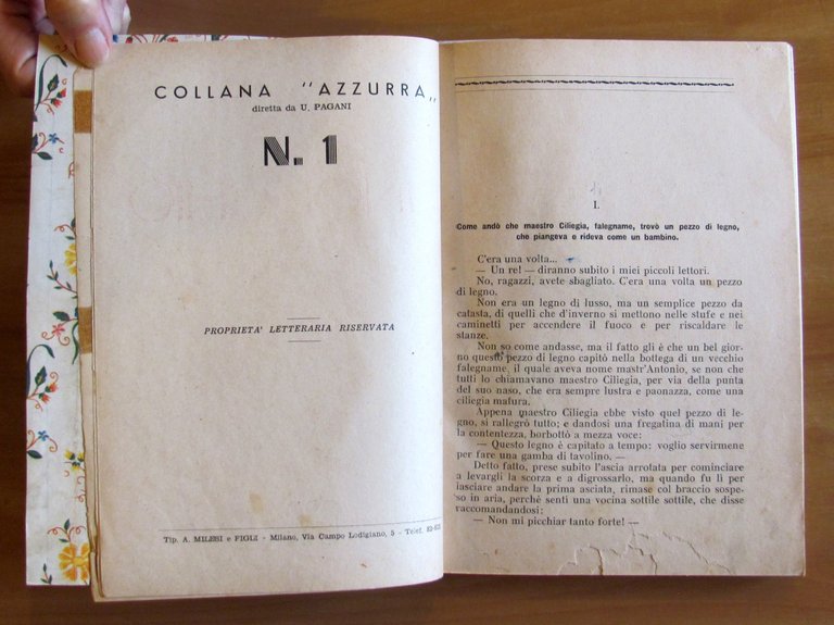 PINOCCHIO - Collana Azzurra N.1, s.d. ma 1945 - ill. … | Immagine Gallery 2