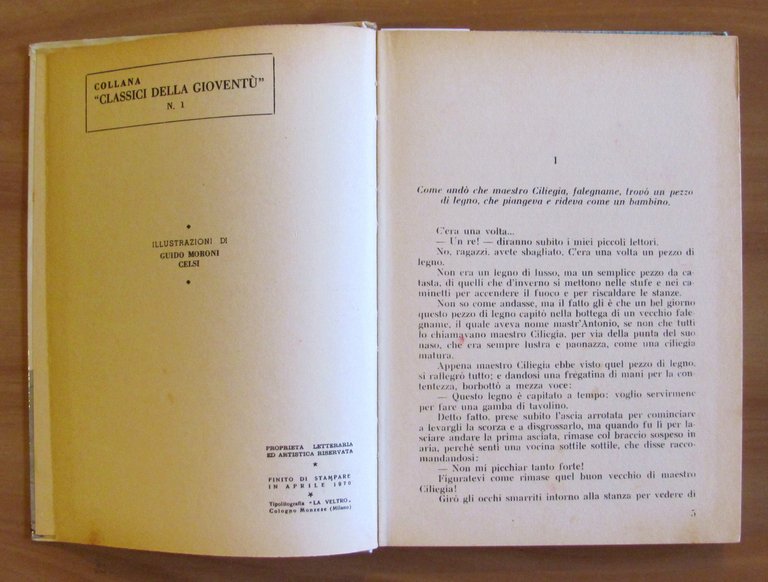 PINOCCHIO - Collana Classici della Gioventù, 1970 - ill. MORONI … | Immagine Gallery 5