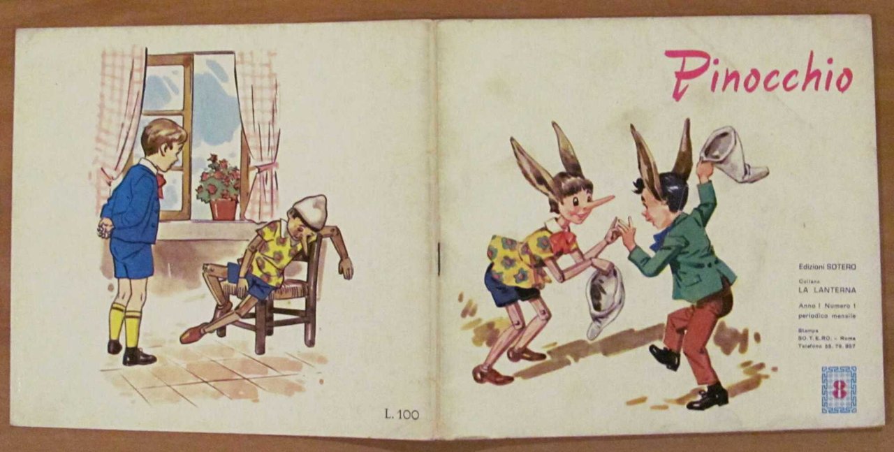 PINOCCHIO - Collana La Lanterna, anni '60
