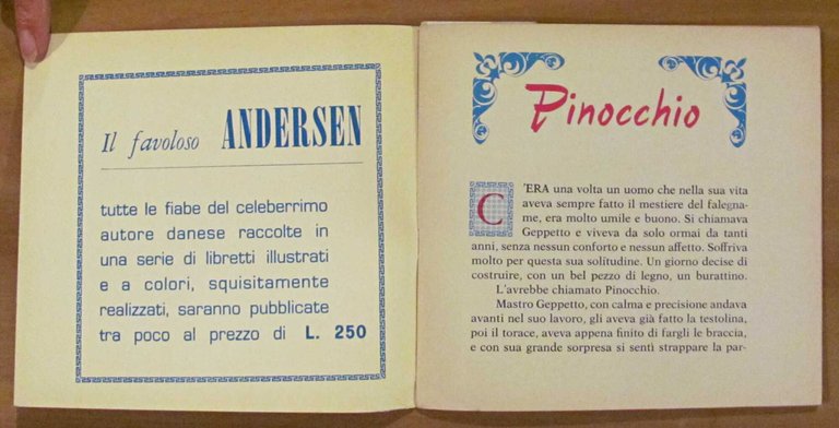 PINOCCHIO - Collana La Lanterna, anni '60