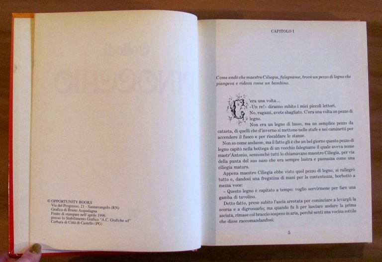 PINOCCHIO - Edizione Integrale, I ed. 1996 - ill. SCAPINELLI