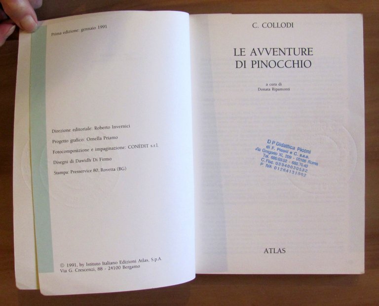 PINOCCHIO - Edizione Scolastica, I ed. 1991 - ill. DI … | Immagine Gallery 2