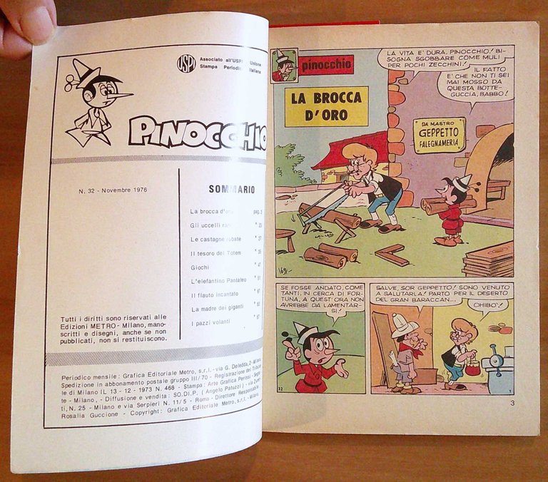 PINOCCHIO - Pubbl. Mensile N.32, 1976 - ill. a fumetti