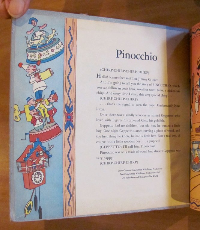 PINOCCHIO - RCA Victor con 2 Dischi, 1949