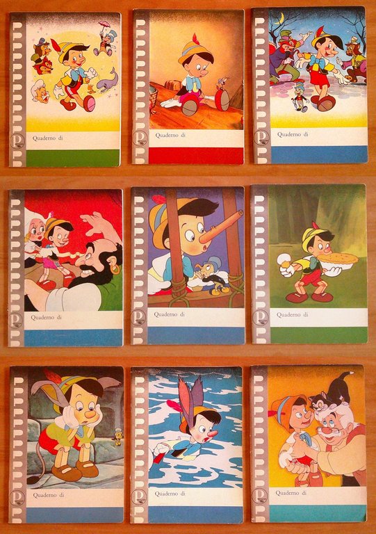 PINOCCHIO - Serie Completa di 9 Quaderni, anni '70 - …