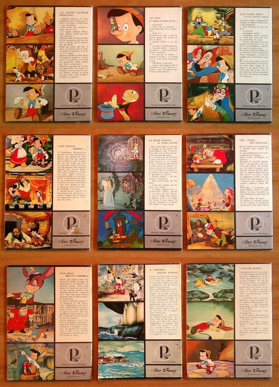 PINOCCHIO - Serie Completa di 9 Quaderni, anni '70 - …