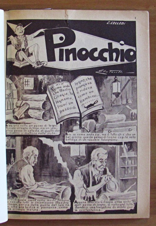 PINOCCHIO, 1955 - ill. Elio TONELLI e tavole di BIFFI