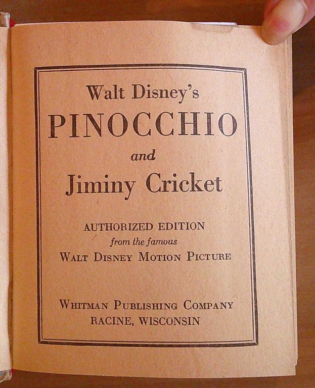 PINOCCHIO And Jiminy Cricket, 1940 - RARO
