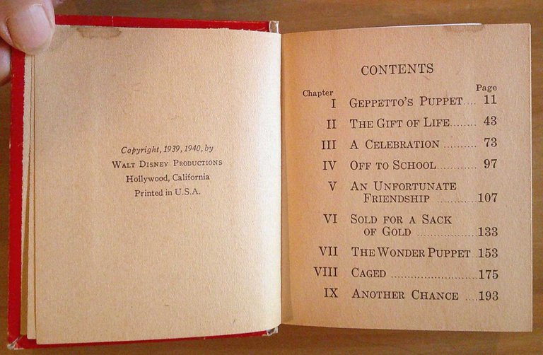 PINOCCHIO And Jiminy Cricket, 1940 - RARO