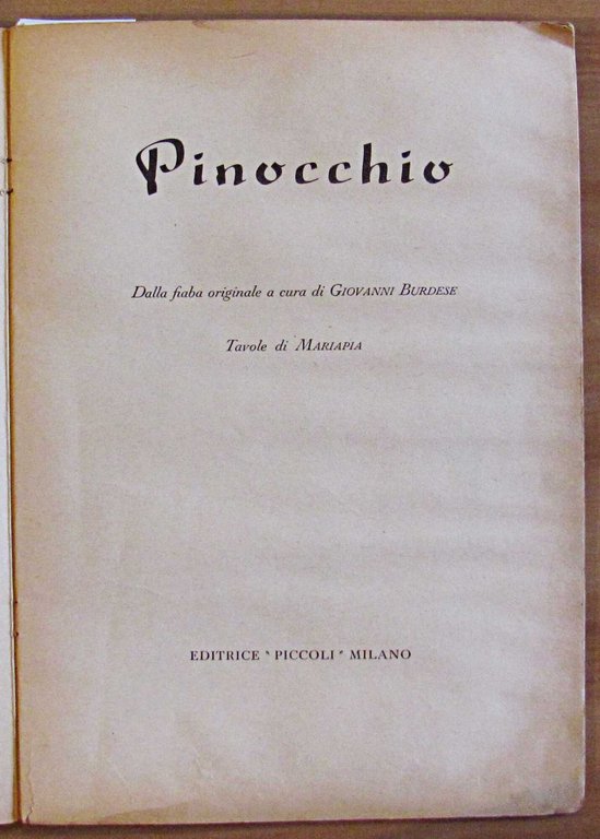 PINOCCHIO, anni '50 - ill. MARIAPIA | Immagine Gallery 2