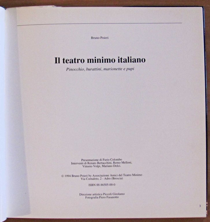 PINOCCHIO, BURATTINI MARIONETTE E PUPI - Il Teatro minimo Italiano, …