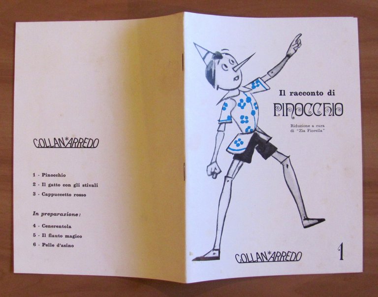 PINOCCHIO Collanarredo, anni '70 Scatola con 6 Tavole di Lemmi …