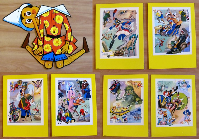 PINOCCHIO Collanarredo, anni '70 Scatola con 6 Tavole di Lemmi …