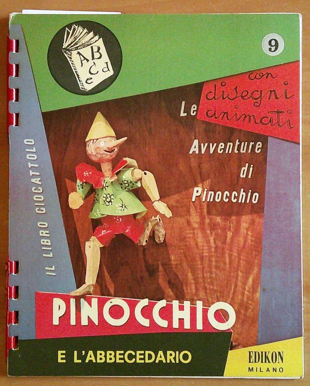 PINOCCHIO E L'ABBECEDARIO - Libro Giocattolo con Occhialini, 1963