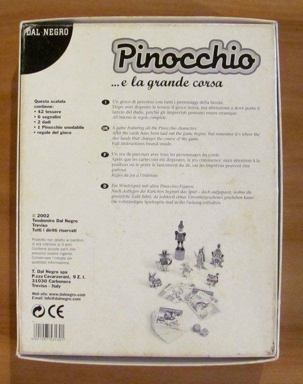 PINOCCHIO E LA GRANDE CORSA, Gioco in Scatola, 2002