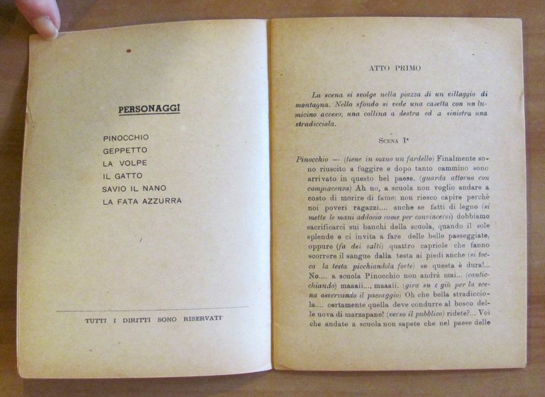 PINOCCHIO E LA VOLPE Commedia in 3 Atti e 10 … | Immagine Gallery 3