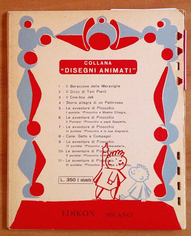 PINOCCHIO E MANGIAFUOCO Disegni Animati con Occhialini - ill. RENE'