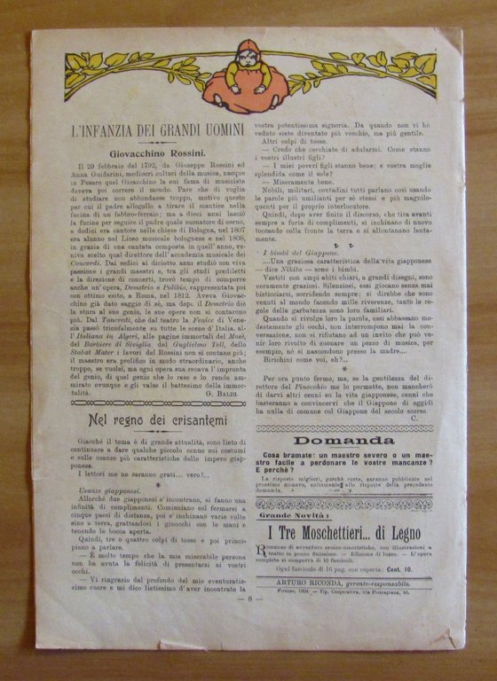 PINOCCHIO Giornale per i Ragazzi N.16, 1904 | Immagine Gallery 3