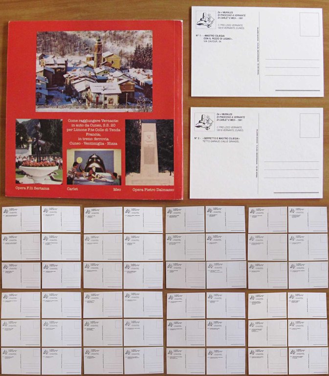 PINOCCHIO: I MURALES DI VERNANTE - Catalogo+50 Cartoline - ill. …