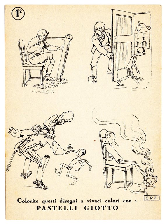 PINOCCHIO illustrato da MUSSINO - Serie Completa di 8 Fogli …