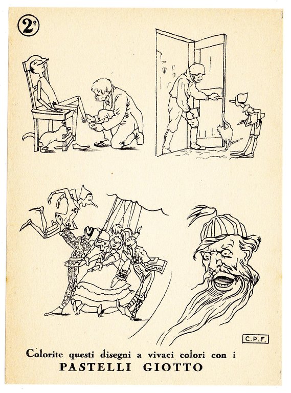 PINOCCHIO illustrato da MUSSINO - Serie Completa di 8 Fogli …