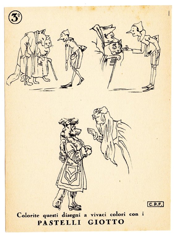 PINOCCHIO illustrato da MUSSINO - Serie Completa di 8 Fogli …