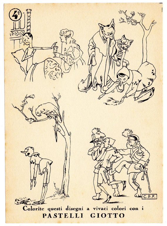 PINOCCHIO illustrato da MUSSINO - Serie Completa di 8 Fogli …