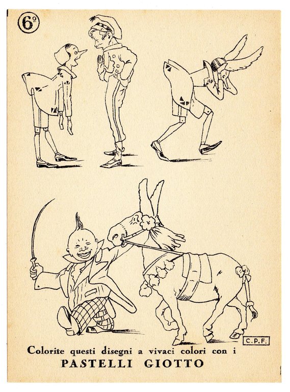 PINOCCHIO illustrato da MUSSINO - Serie Completa di 8 Fogli …