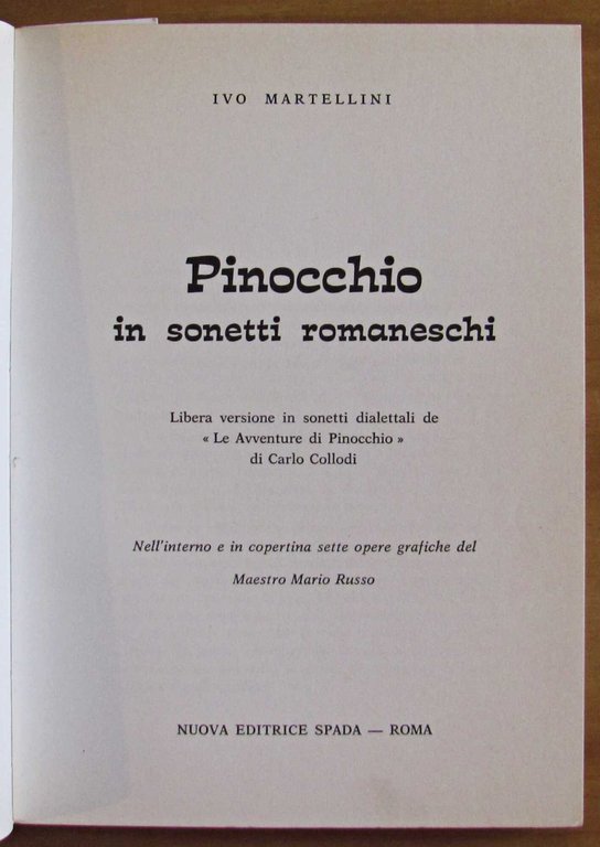 PINOCCHIO IN SONETTI ROMANESCHI, 1988 - ill. RUSSO | Immagine Gallery 2