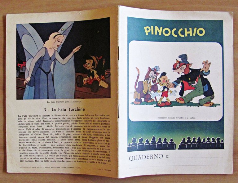 PINOCCHIO N.3 La Fata Turchina - QUADERNO di 5^