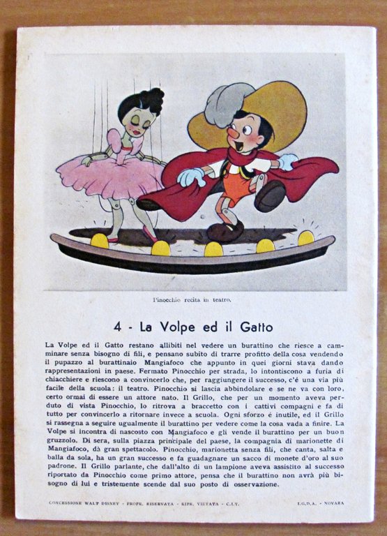 PINOCCHIO N.4 - La Volpe ed il Gatto - Quaderno …