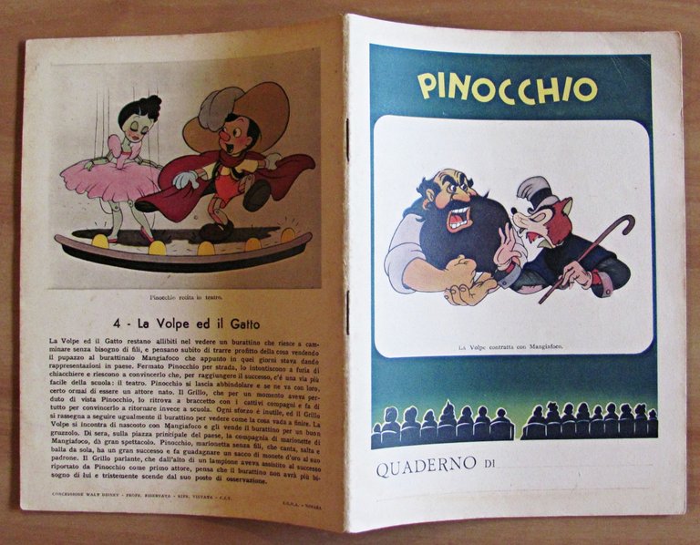 PINOCCHIO N.4 - La Volpe ed il Gatto - Quaderno …