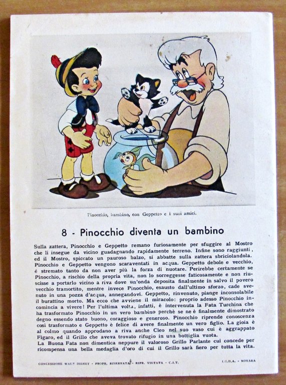 PINOCCHIO N.8 Pinocchio diventa un bambino - Quaderno di 5^