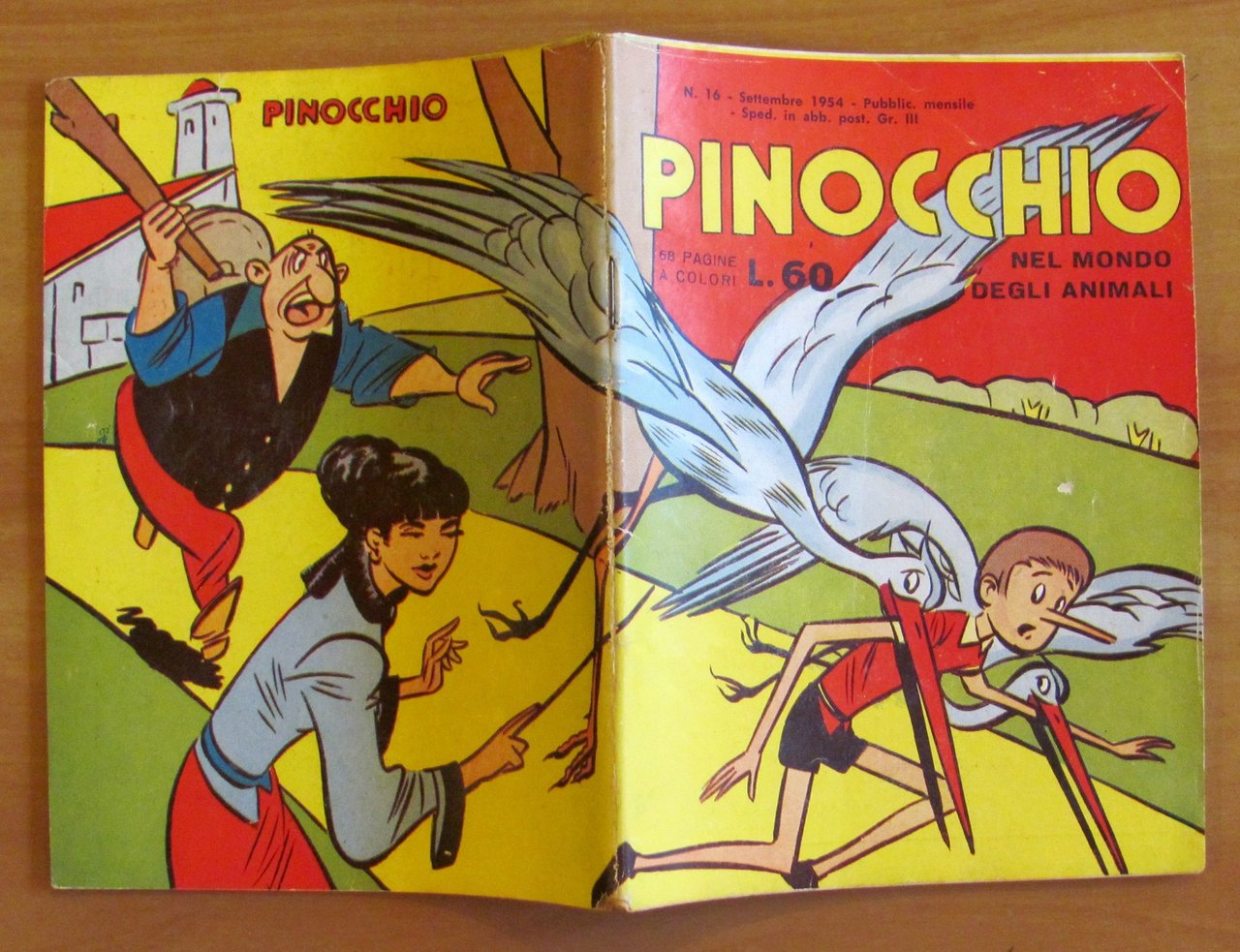 PINOCCHIO NEL MONDO DEGLI ANIMALI N.16, 1954 - ill. PESCADOR | Immagine principale