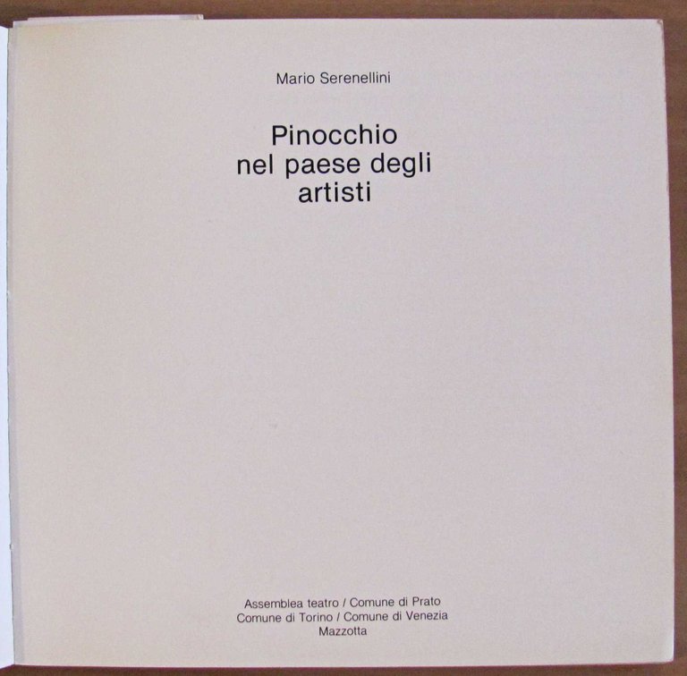 PINOCCHIO NEL PAESE DEGLI ARTISTI, 1982