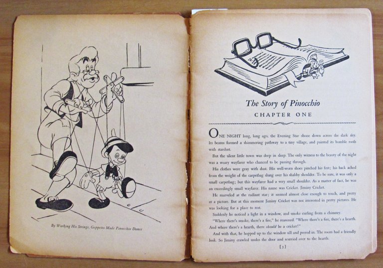 PINOCCHIO WITH PICTURES TO COLOR, 1939