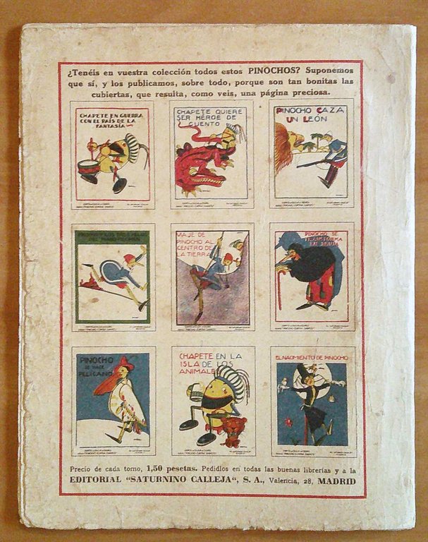 PINOCHO DOMADOR - Cuentos de Calleja en colores, 1923 - …