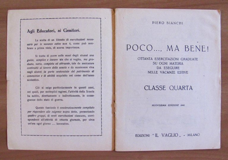 POCO..., MA BENE - Esercizi per le Vacanze - Classe …