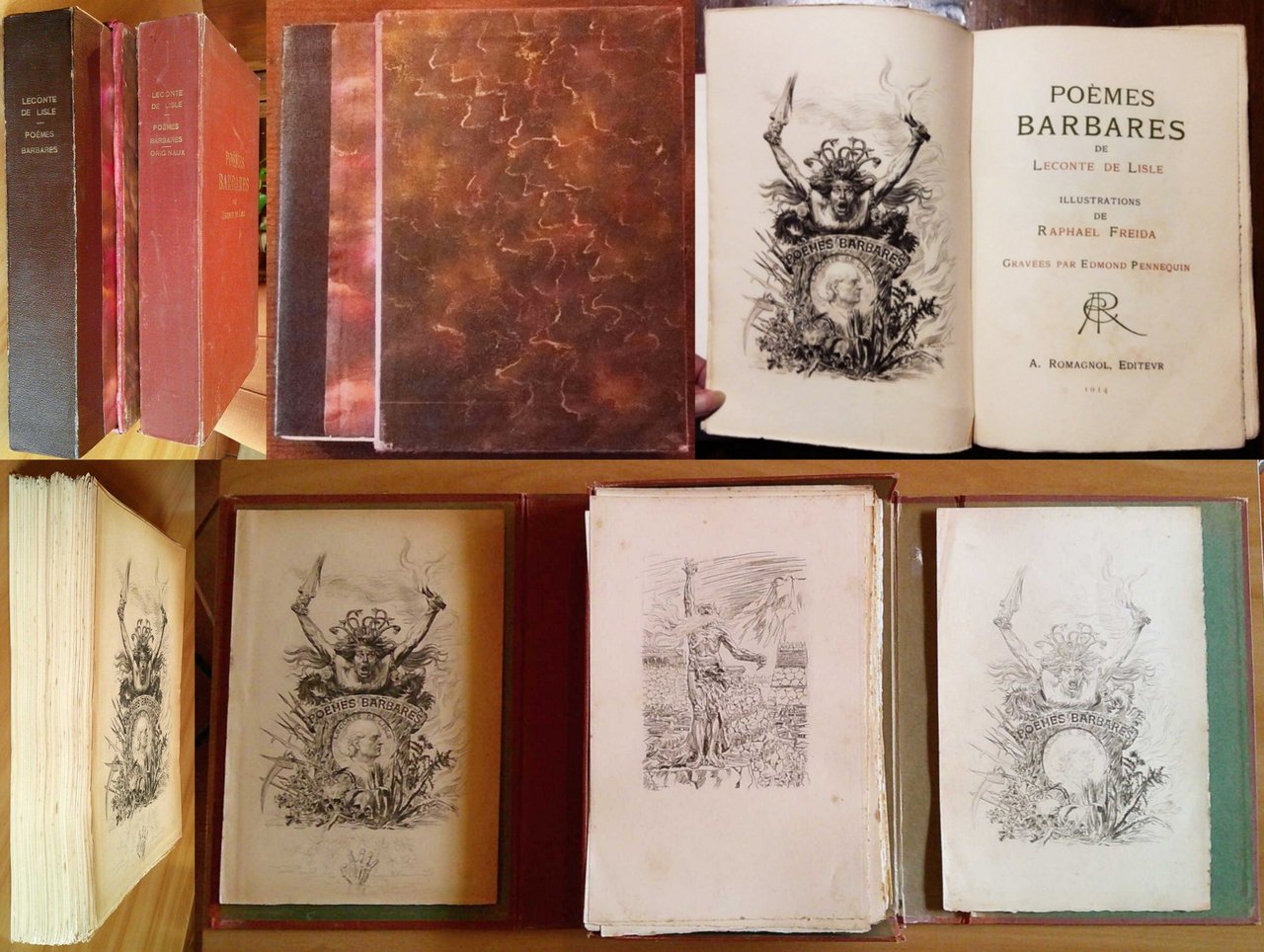 POEMES BARBARES, 1914 - ill. FREIDA - COMPLETO 2 Voll. …