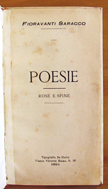 POESIE - ROSE E SPINE