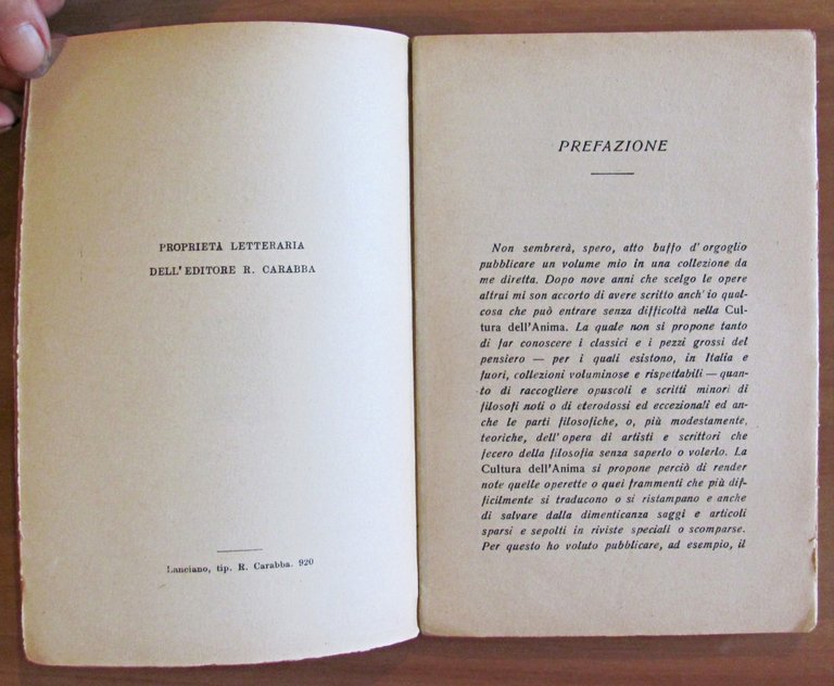 POLEMICHE RELIGIOSE (1908-1914) - Cultura dell'Anima, 1920